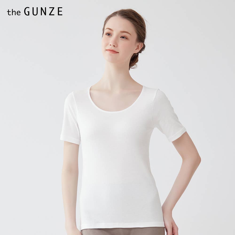 【冬の綿100%】半袖インナー